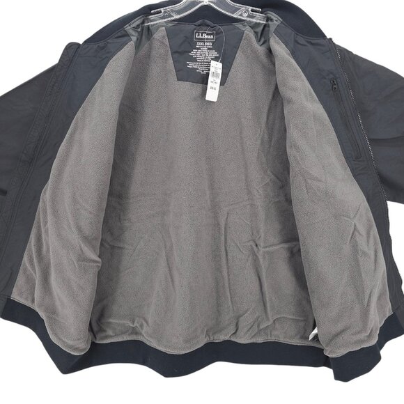 NWT LL BEAN Black 3 Season Bomber Jacket Fleece Lining Size 3XL - Picture 5 of 7